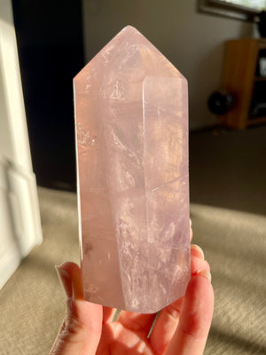 Lavender Rose Quartz Tower