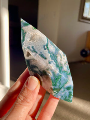 Double Terminated Moss Agate