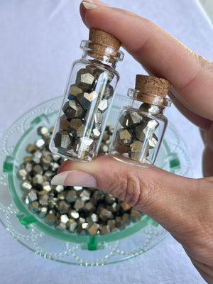 Dodecahedron Pyrite in a Glass Bottle ~ Pick Your Size!