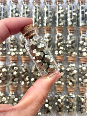 Dodecahedron Pyrite in a Glass Bottle ~ Pick Your Size!