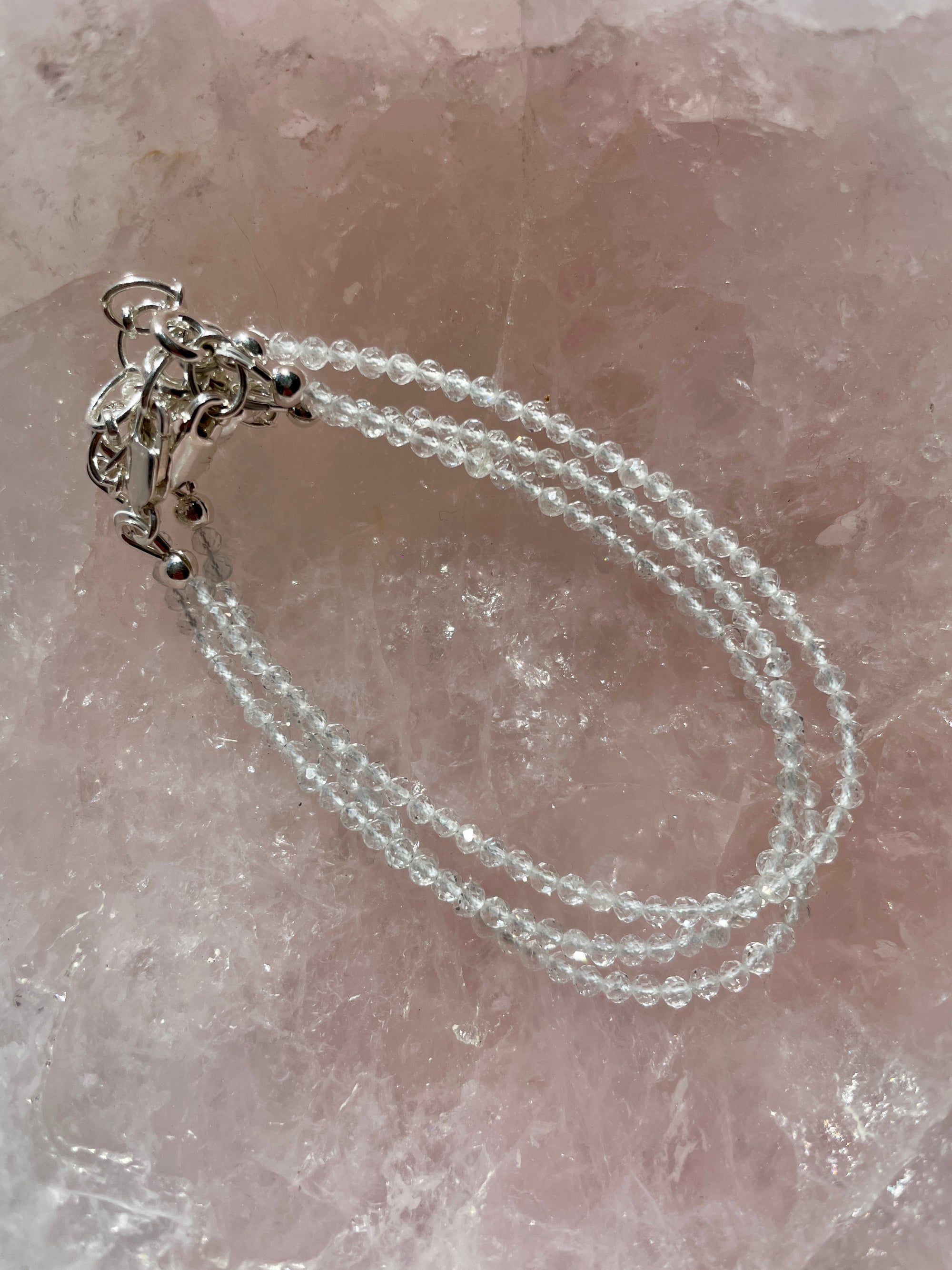 White Topaz Bracelet in Sterling Silver