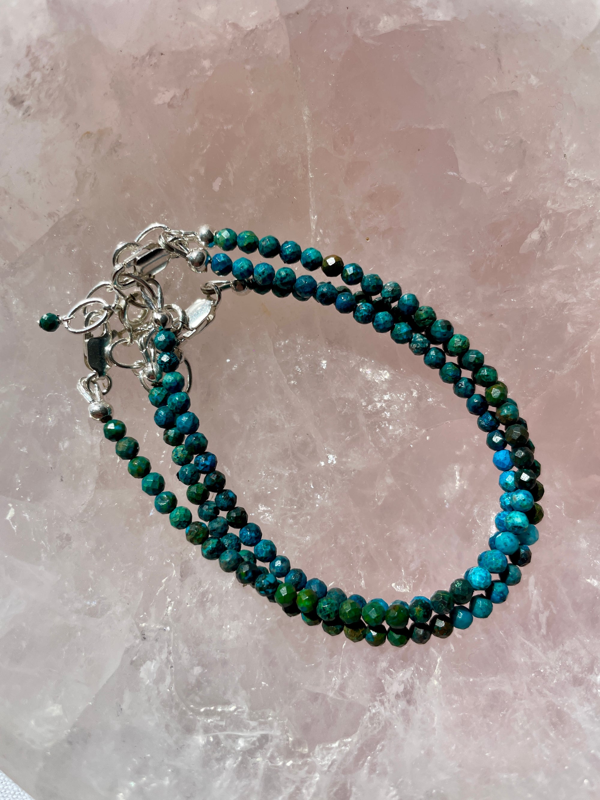 Chrysocolla Bracelet in Sterling Silver