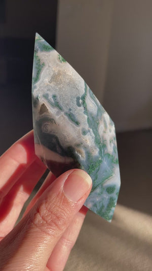 Double Terminated Moss Agate