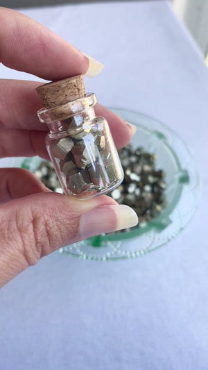 Dodecahedron Pyrite in a Glass Bottle ~ Pick Your Size!