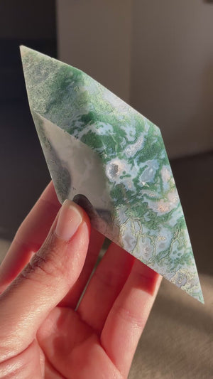 Double Terminated Moss Agate