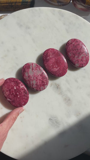 Thulite Palm Stones from Norway