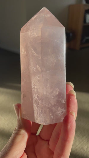 Lavender Rose Quartz Tower